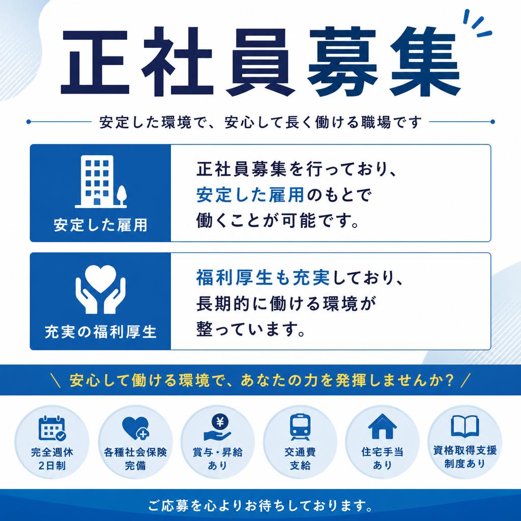 正社員としての安定性