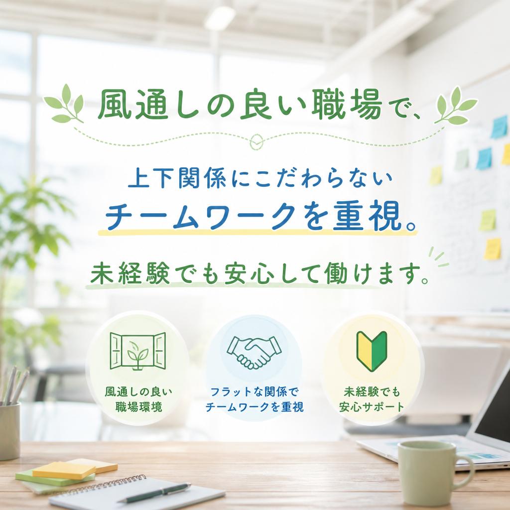 アットホームで働きやすい職場