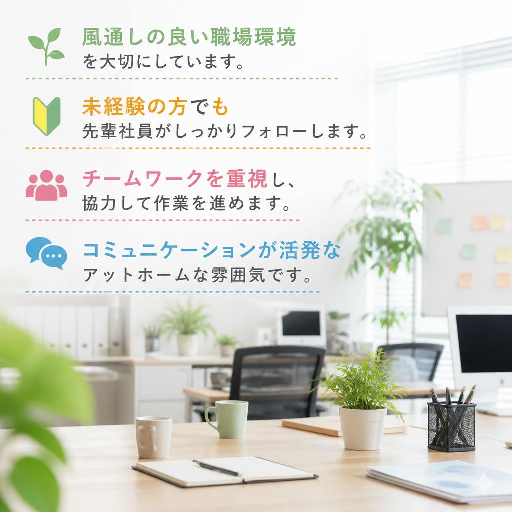 アットホームな職場環境