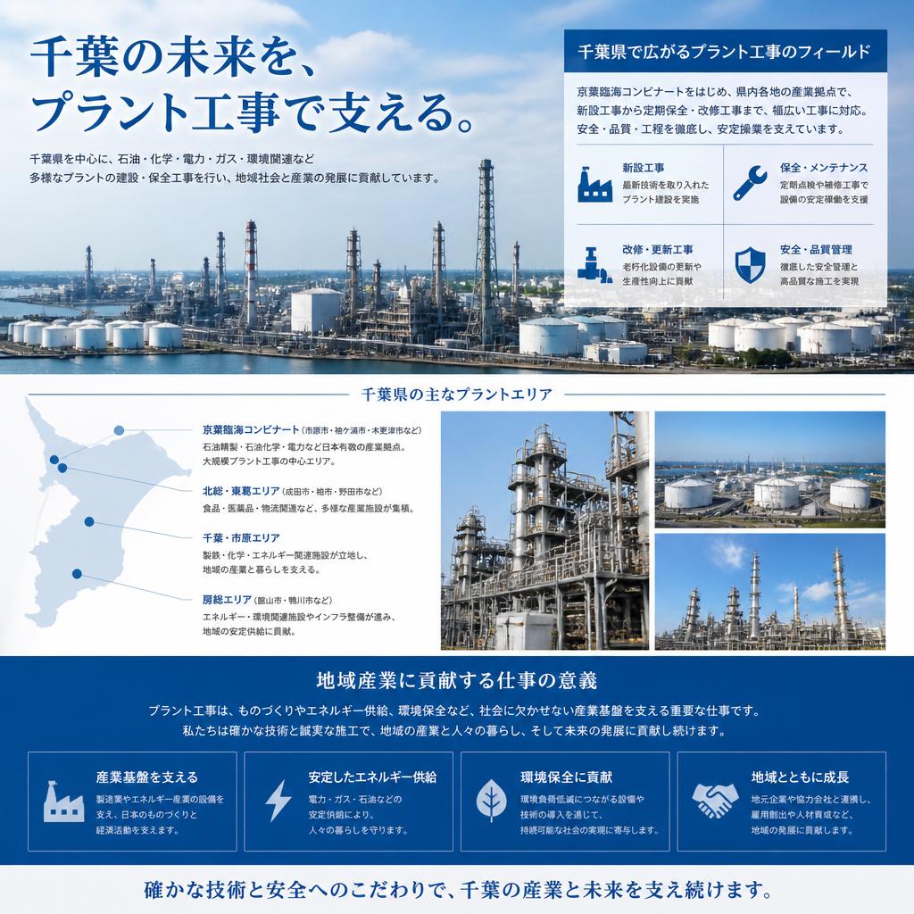地域密着型のプラント工事