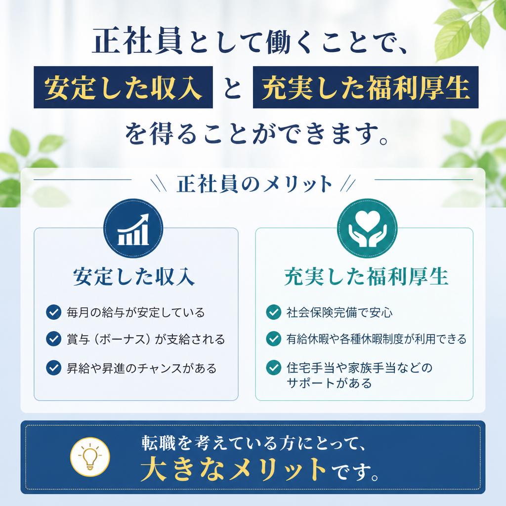 安心の正社員雇用