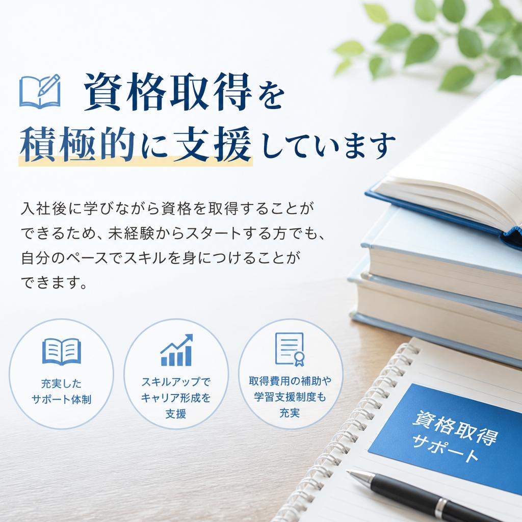 充実した資格取得支援制度