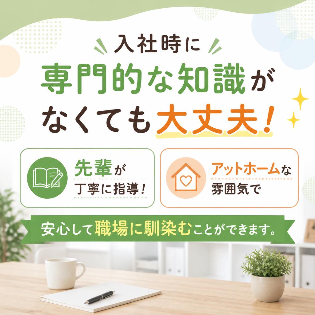 未経験からでも安心のサポート