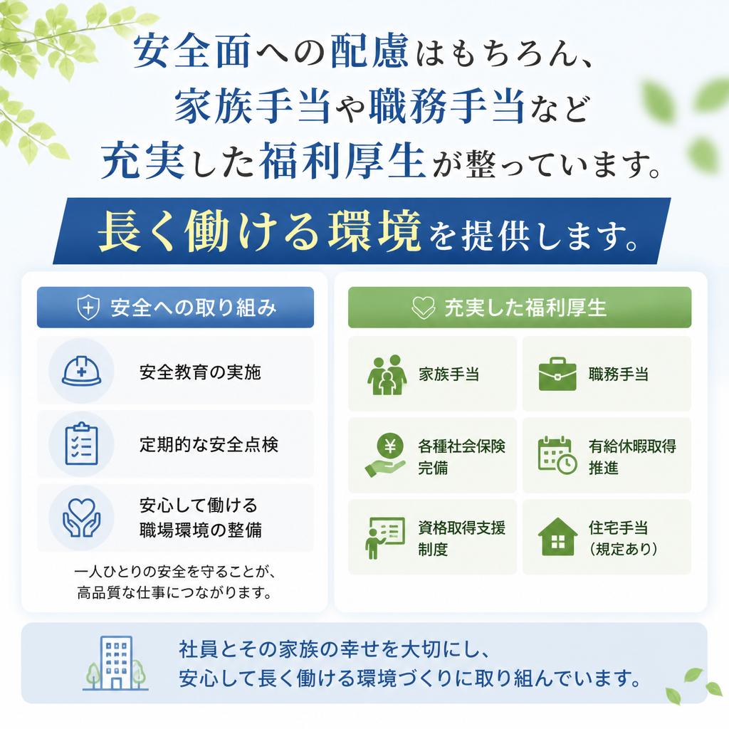 4. 福利厚生 - 安全で働きやすい環境
